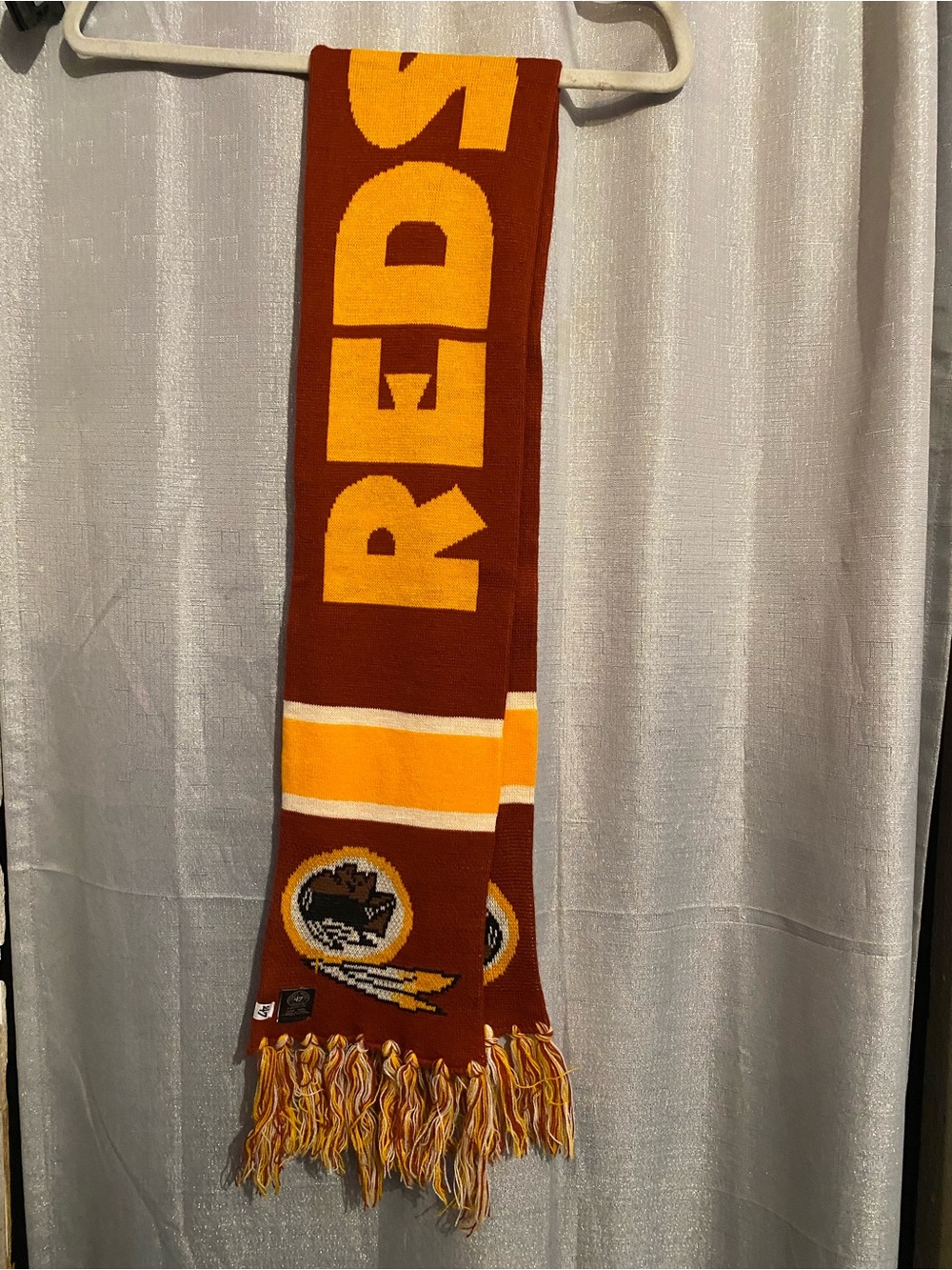NFL Knit Team Scarf in Rust, Gold, White